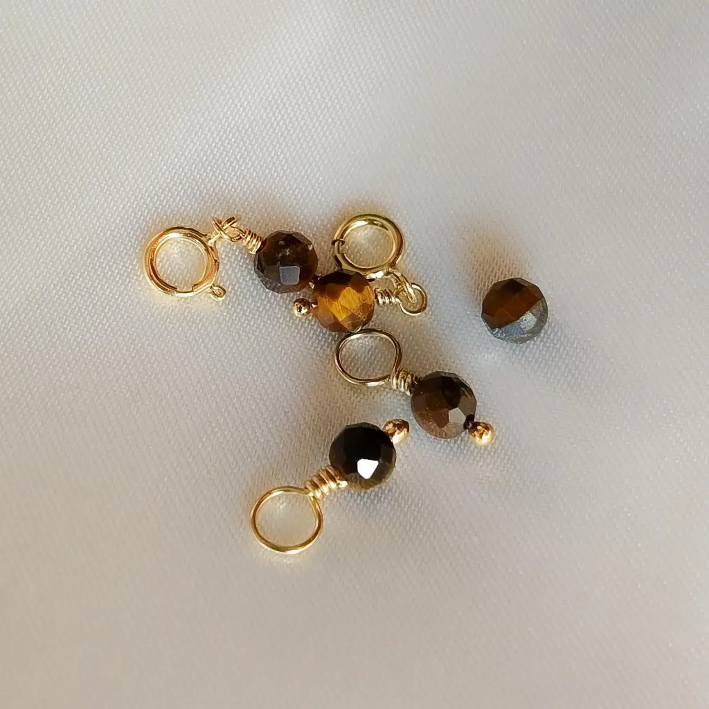 Charm Oeil de tigre (Bracelet ou collier)